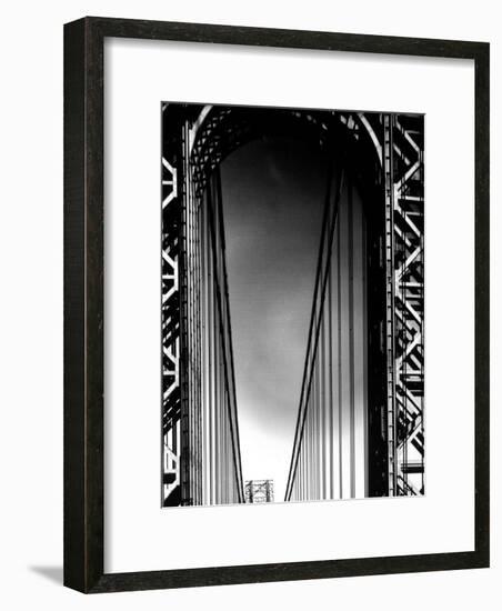 Looking up to Tower on the George Washington Bridge-Margaret Bourke-White-Framed Photographic Print