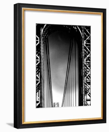 Looking up to Tower on the George Washington Bridge-Margaret Bourke-White-Framed Photographic Print