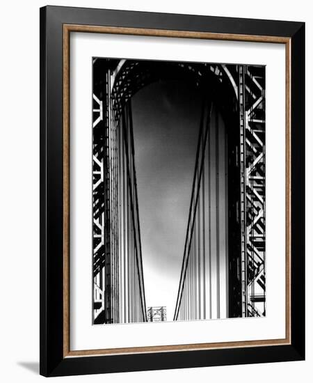 Looking up to Tower on the George Washington Bridge-Margaret Bourke-White-Framed Photographic Print