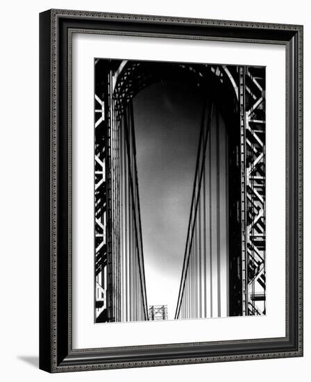 Looking up to Tower on the George Washington Bridge-Margaret Bourke-White-Framed Photographic Print