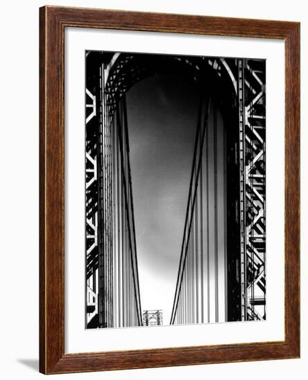 Looking up to Tower on the George Washington Bridge-Margaret Bourke-White-Framed Photographic Print