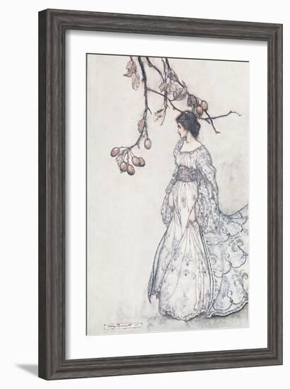 "Looking Very Undancey Indeed", from 'Peter Pan in Kensington Gardens' by J.M. Barrie, 1906-Arthur Rackham-Framed Giclee Print