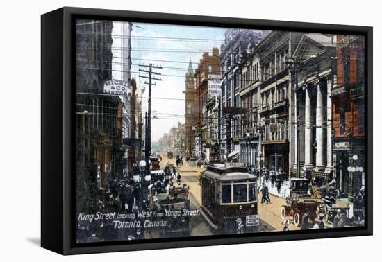 Looking West Along King Street, Toronto, Canada, C1900s-null-Framed Premier Image Canvas