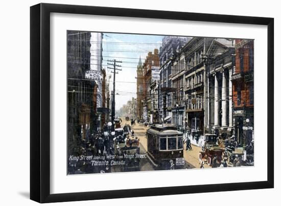 Looking West Along King Street, Toronto, Canada, C1900s-null-Framed Giclee Print
