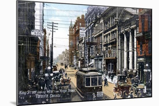 Looking West Along King Street, Toronto, Canada, C1900s-null-Mounted Giclee Print