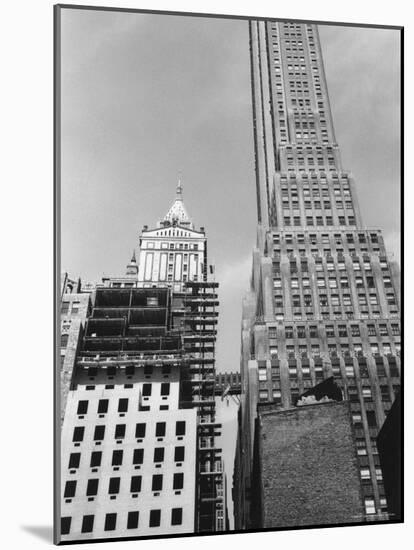 Looking West from Pearl Street to Pine Street in Lower Manhattan-Walker Evans-Mounted Photographic Print