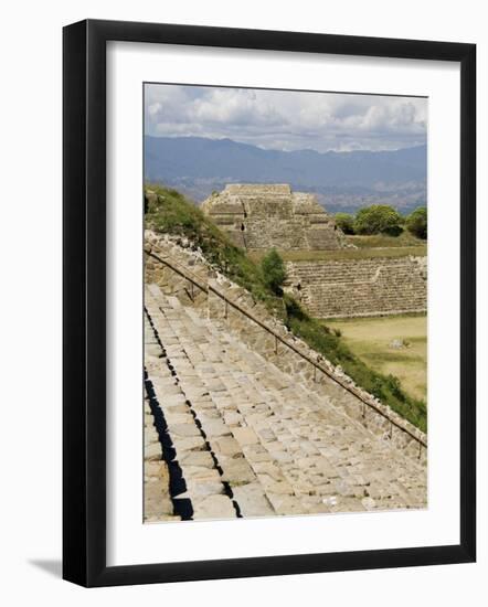 Looking West in the Ancient Zapotec City of Monte Alban, Near Oaxaca City, Oaxaca, Mexico-Robert Harding-Framed Photographic Print