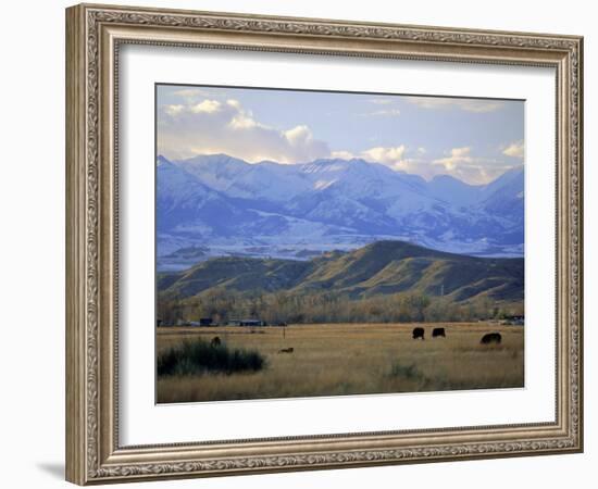 Looking West Towards the Rocky Mountains from Big Timber, Sweet Grass County, Montana, USA-Robert Francis-Framed Photographic Print