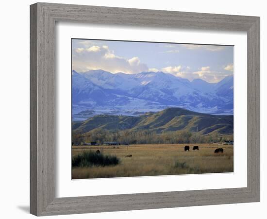 Looking West Towards the Rocky Mountains from Big Timber, Sweet Grass County, Montana, USA-Robert Francis-Framed Photographic Print