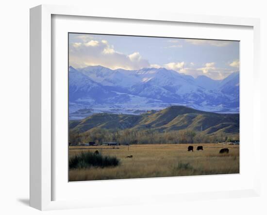 Looking West Towards the Rocky Mountains from Big Timber, Sweet Grass County, Montana, USA-Robert Francis-Framed Photographic Print