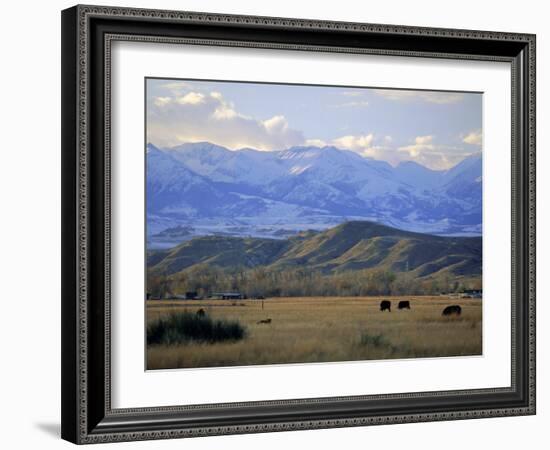 Looking West Towards the Rocky Mountains from Big Timber, Sweet Grass County, Montana, USA-Robert Francis-Framed Photographic Print