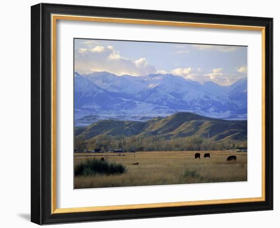 Looking West Towards the Rocky Mountains from Big Timber, Sweet Grass County, Montana, USA-Robert Francis-Framed Photographic Print