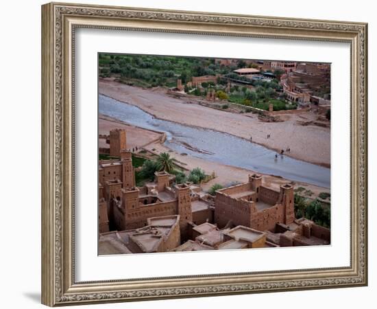 Lookink Down on the Kasbah, Ait-Benhaddou, UNESCO World Heritage Site, Morocco, North Africa, Afric-Simon Montgomery-Framed Photographic Print