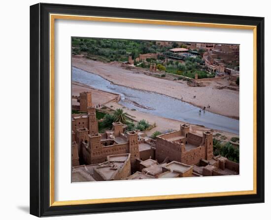 Lookink Down on the Kasbah, Ait-Benhaddou, UNESCO World Heritage Site, Morocco, North Africa, Afric-Simon Montgomery-Framed Photographic Print