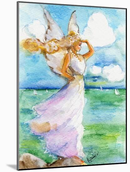 Lookout Angel on the Shore-sylvia pimental-Mounted Art Print
