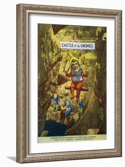 Lookout Mountain, Tennessee - Fairyland Caverns, Interior View of the Castle of Gnomes-Lantern Press-Framed Art Print