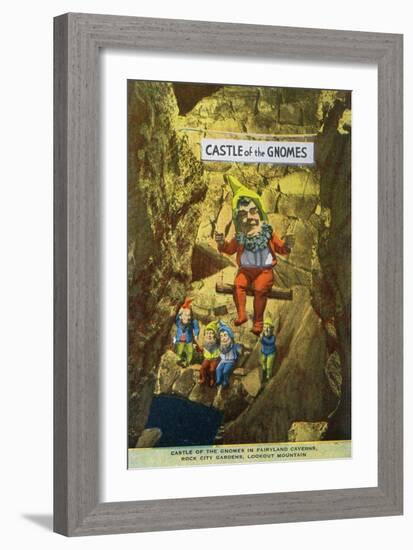 Lookout Mountain, Tennessee - Fairyland Caverns, Interior View of the Castle of Gnomes-Lantern Press-Framed Art Print