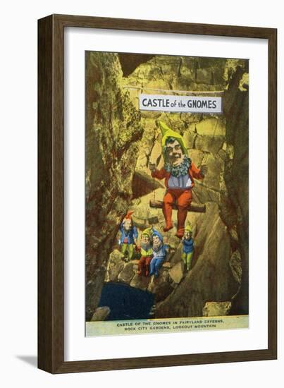 Lookout Mountain, Tennessee - Fairyland Caverns, Interior View of the Castle of Gnomes-Lantern Press-Framed Art Print