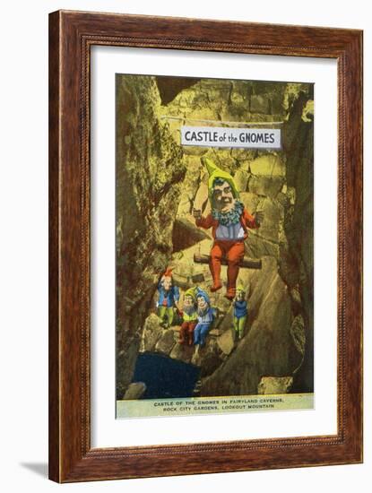 Lookout Mountain, Tennessee - Fairyland Caverns, Interior View of the Castle of Gnomes-Lantern Press-Framed Art Print