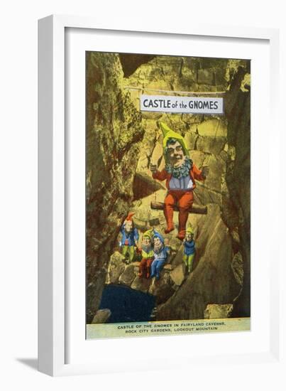 Lookout Mountain, Tennessee - Fairyland Caverns, Interior View of the Castle of Gnomes-Lantern Press-Framed Art Print