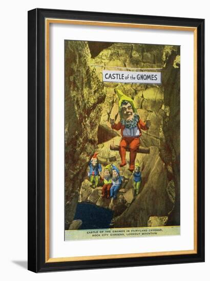 Lookout Mountain, Tennessee - Fairyland Caverns, Interior View of the Castle of Gnomes-Lantern Press-Framed Art Print