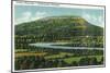 Lookout Mountain, Tennessee - Panoramic View of the Mountain from Chattanooga-Lantern Press-Mounted Art Print