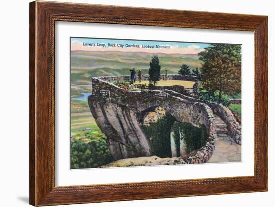 Lookout Mountain, Tennessee - Rock City Gardens, View of Lover's Leap-Lantern Press-Framed Art Print