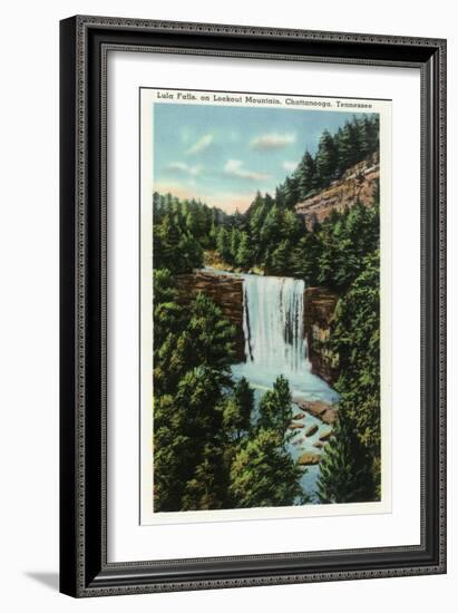 Lookout Mountain, Tennessee - View of Lula Falls-Lantern Press-Framed Art Print