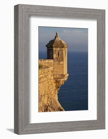 Lookout Tower of Santa Barbara Castel Overlooking the Bay of Alicante, Costa Brava, Alicante-Cahir Davitt-Framed Photographic Print