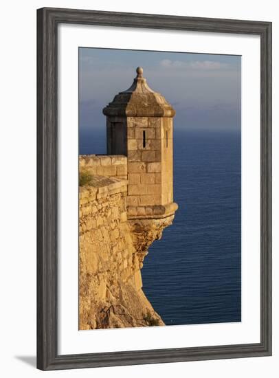 Lookout Tower of Santa Barbara Castel Overlooking the Bay of Alicante, Costa Brava, Alicante-Cahir Davitt-Framed Photographic Print