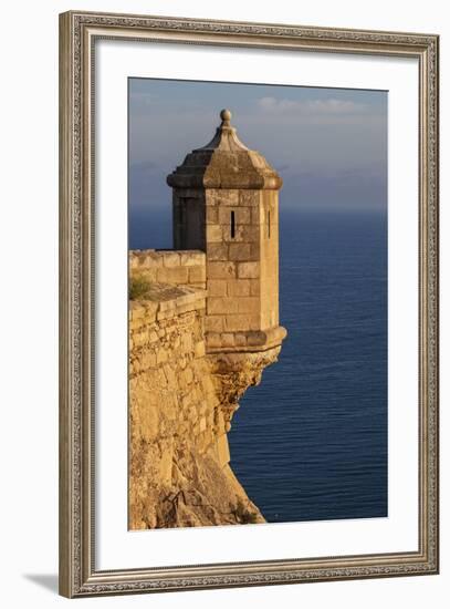 Lookout Tower of Santa Barbara Castel Overlooking the Bay of Alicante, Costa Brava, Alicante-Cahir Davitt-Framed Photographic Print