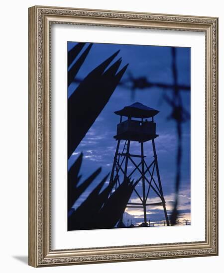 Lookout Tower Outside a Fortified Village During Vietnam War-Larry Burrows-Framed Photographic Print