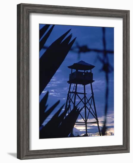 Lookout Tower Outside a Fortified Village During Vietnam War-Larry Burrows-Framed Photographic Print