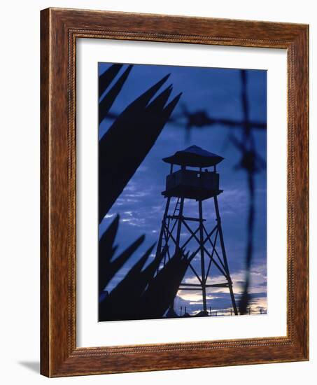 Lookout Tower Outside a Fortified Village During Vietnam War-Larry Burrows-Framed Photographic Print