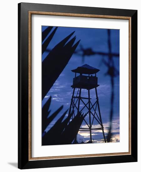 Lookout Tower Outside a Fortified Village During Vietnam War-Larry Burrows-Framed Photographic Print