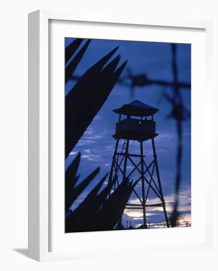Lookout Tower Outside a Fortified Village During Vietnam War-Larry Burrows-Framed Photographic Print