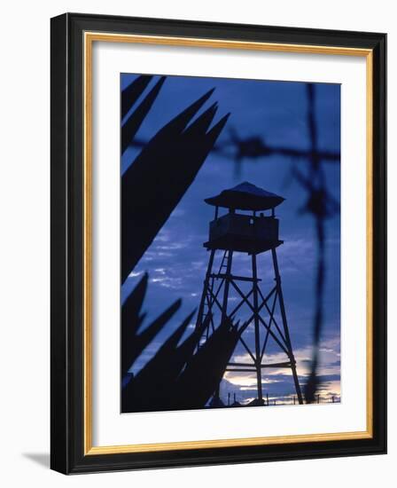 Lookout Tower Outside a Fortified Village During Vietnam War-Larry Burrows-Framed Photographic Print