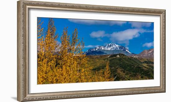 Lookout view of Glacier and Mountains off Richardson Highway, Route 4, Alaska-null-Framed Photographic Print