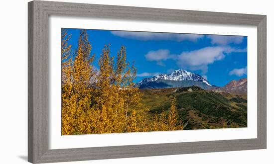 Lookout view of Glacier and Mountains off Richardson Highway, Route 4, Alaska-null-Framed Photographic Print