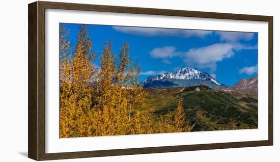 Lookout view of Glacier and Mountains off Richardson Highway, Route 4, Alaska-null-Framed Photographic Print