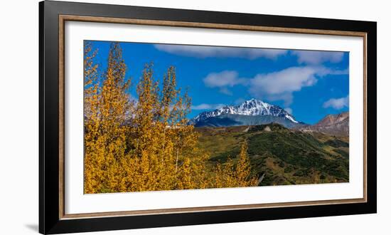 Lookout view of Glacier and Mountains off Richardson Highway, Route 4, Alaska-null-Framed Photographic Print