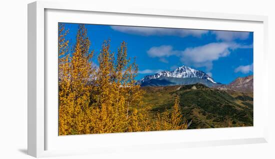 Lookout view of Glacier and Mountains off Richardson Highway, Route 4, Alaska-null-Framed Photographic Print