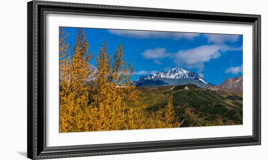 Lookout view of Glacier and Mountains off Richardson Highway, Route 4, Alaska-null-Framed Photographic Print