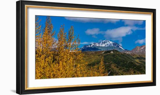 Lookout view of Glacier and Mountains off Richardson Highway, Route 4, Alaska-null-Framed Photographic Print