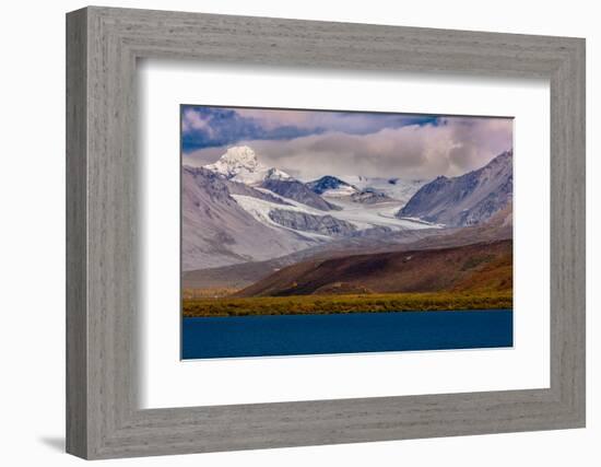 Lookout view of Glacier and Mountains off Richardson Highway, Route 4, Alaska-null-Framed Photographic Print