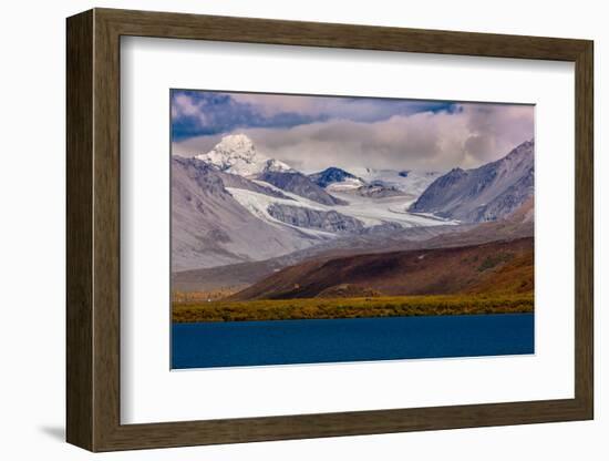 Lookout view of Glacier and Mountains off Richardson Highway, Route 4, Alaska-null-Framed Photographic Print