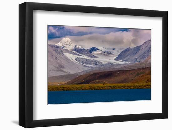 Lookout view of Glacier and Mountains off Richardson Highway, Route 4, Alaska-null-Framed Photographic Print