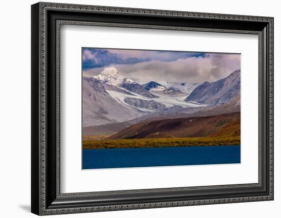 Lookout view of Glacier and Mountains off Richardson Highway, Route 4, Alaska-null-Framed Photographic Print