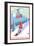 Loon Mountain Park - Snowboarder and Tram-Lantern Press-Framed Art Print