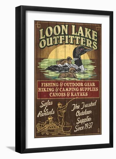 Loon Outfitters - Vintage Sign-Lantern Press-Framed Art Print